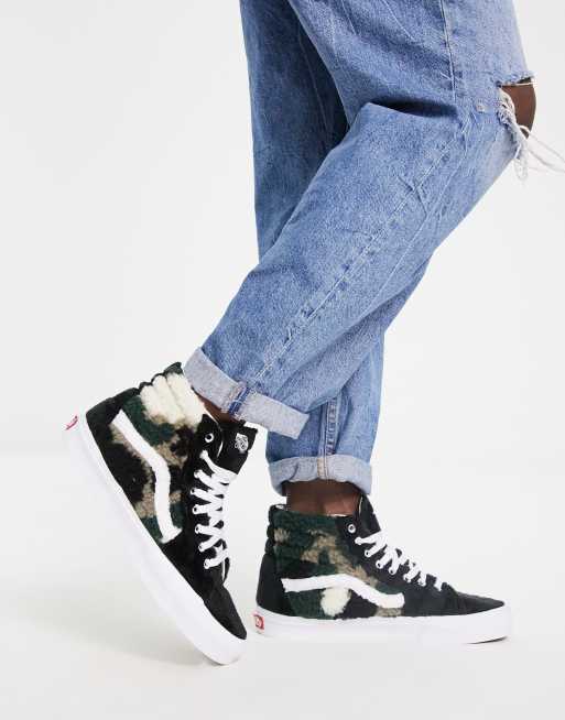 Vans sk8 hi sherpa sale