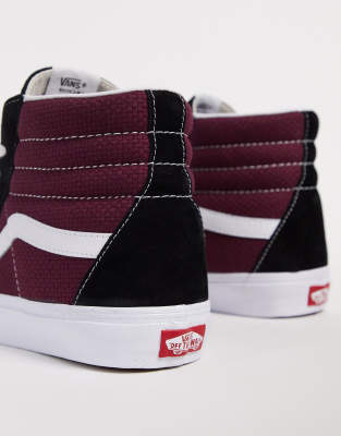 all burgundy vans sk8 hi