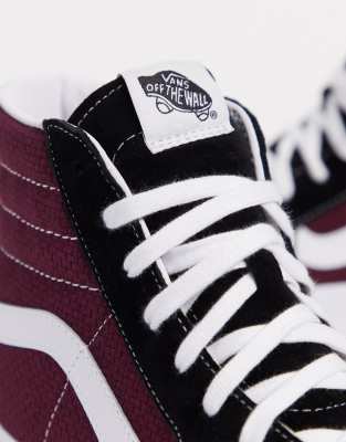 Vans - SK8-Hi - Sneakers alte nere/bordeaux | ASOS