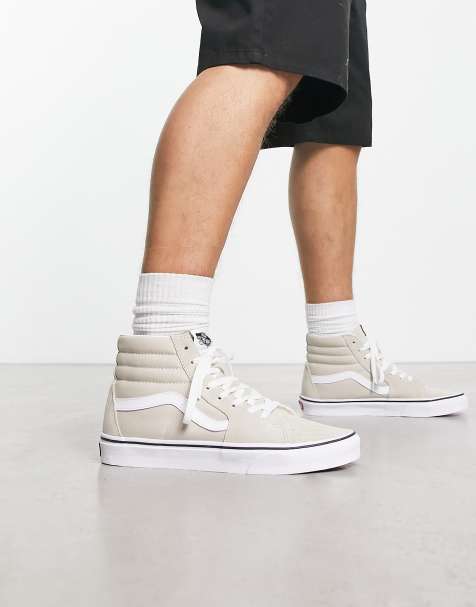 Vans SK8-Hi sneakers in beige and white