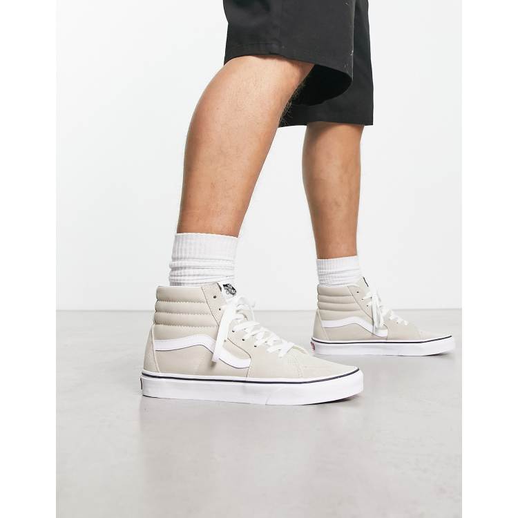 Vans SK8 Hi sneakers in beige and white ASOS