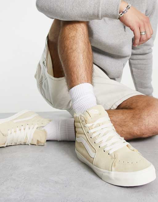 Vans SK8-Hi sneakers in beige ASOS