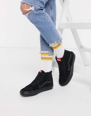 VANS VANS SK8-HI SNEAKERS IN BLACK/BLACK,VN000D5IBKA1