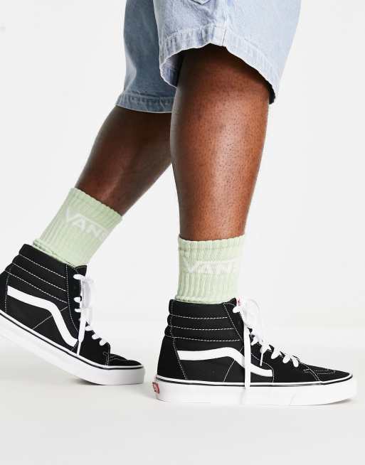 Vans skate hi with cheap shorts