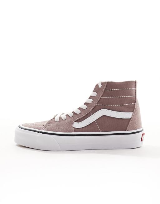 Vans sk8 clearance hi brown leather