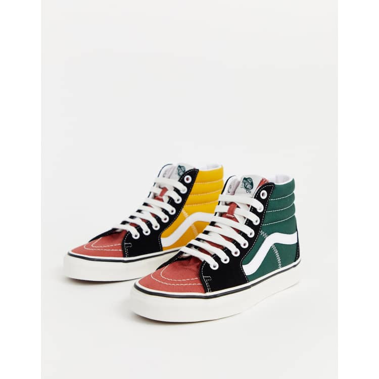 Color block sale vans sk8 hi