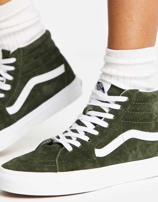 Vans Sk8 Hi sneakers in green suede