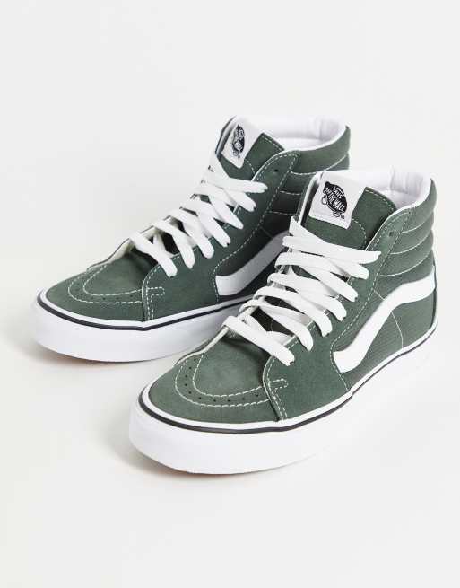 Green and white high cheap top vans