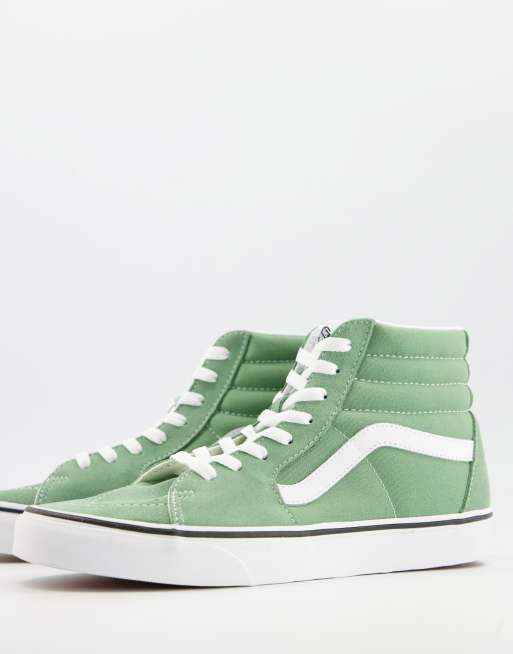 Green vans 2025 high top sneakers