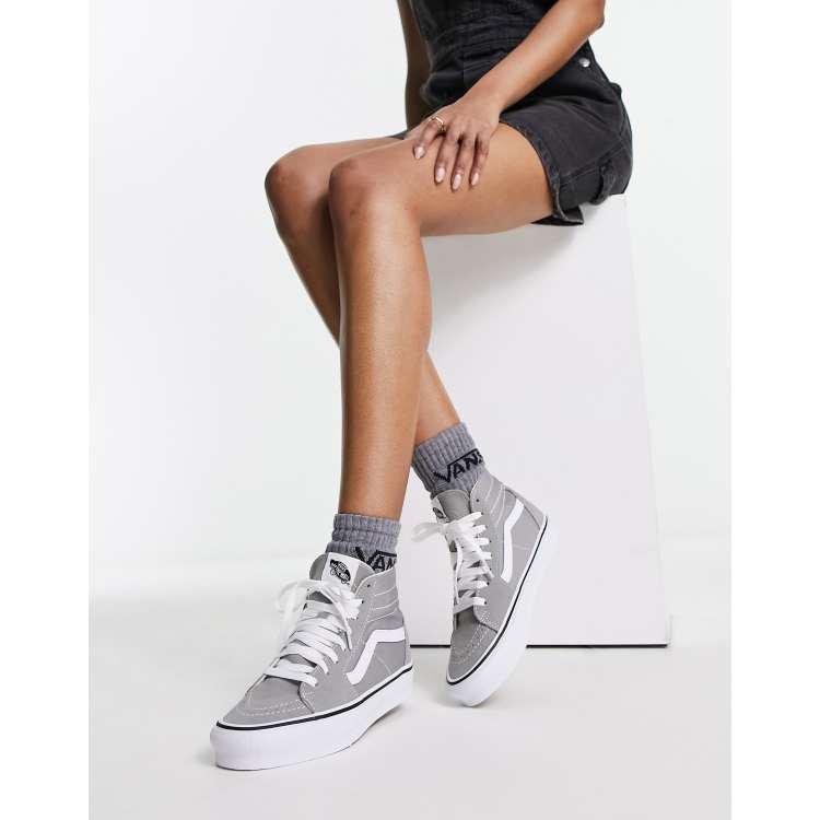 Gray high 2025 top vans womens