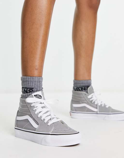 Grey and white high sale top vans