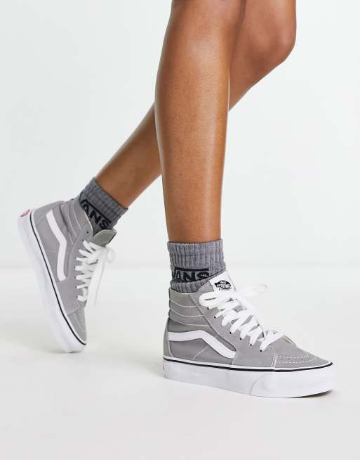 Grey and store white vans