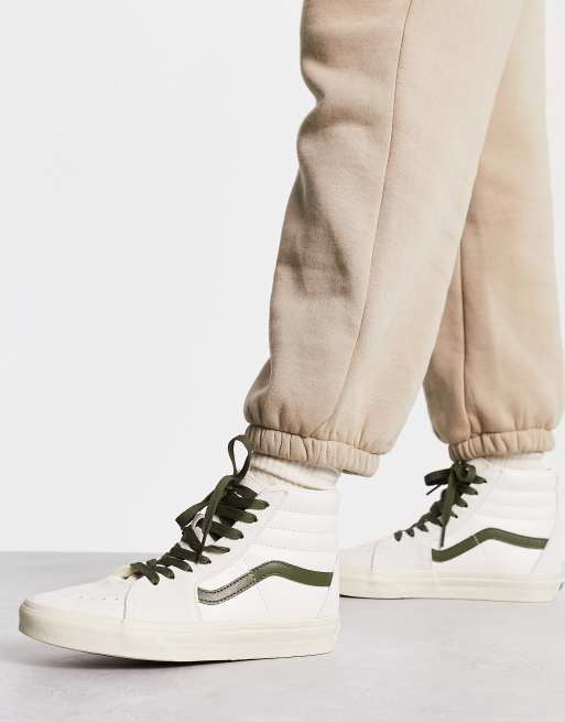 Vans Sk8 Hi sneakers in off white khaki