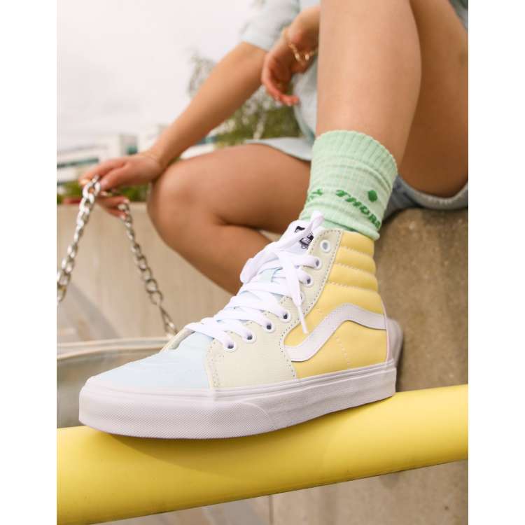 Pastel yellow on sale high top vans