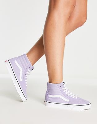 Purple high top on sale vans