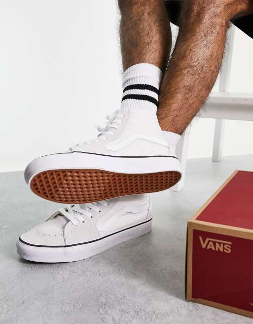 Vans SK8-Hi sneakers in triple white | ASOS