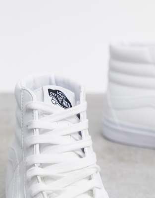 vans sk8 hi white leather