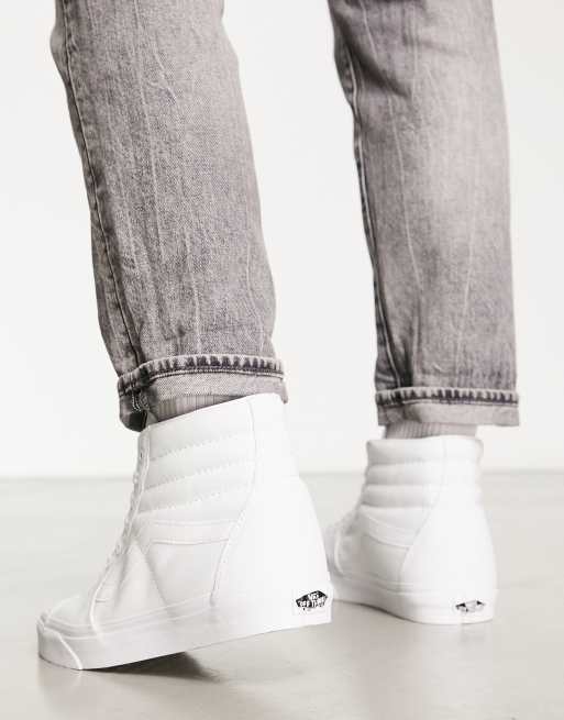 vans all white fashion