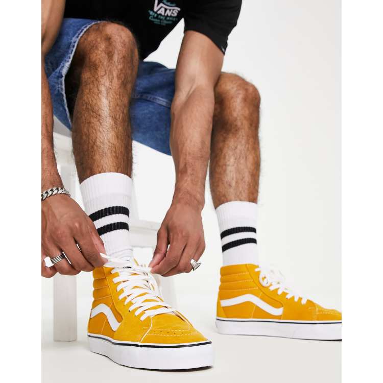 Vans yellow 2025 high tops