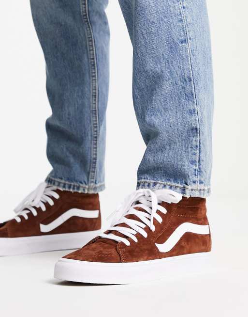 Vans - SK8-Hi - Sneakers med skildpaddemønster i ruskind 