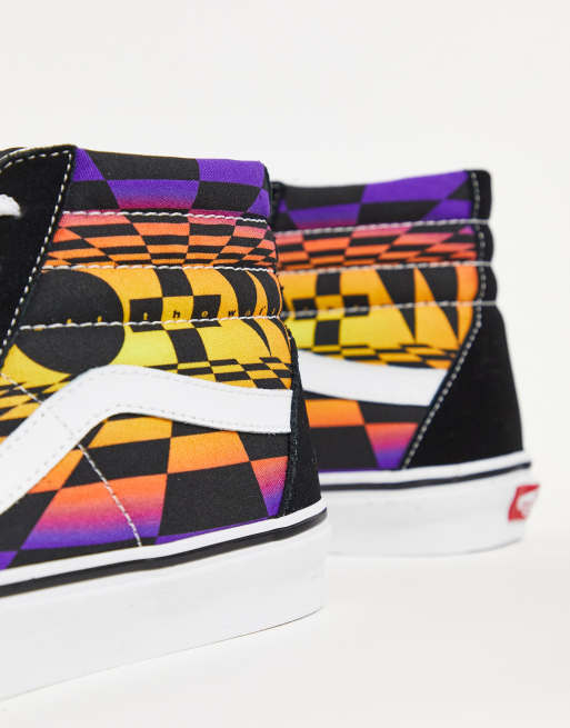 Vans SK8 Hi Sneakers met grafische geblokt motief in zwart