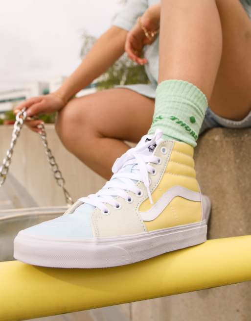 Vans - SK8-Hi - Sneakers met kleurvlakken in multi pastel 