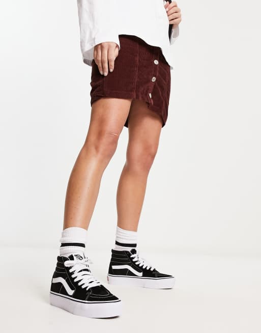 Vans - Sk8-hi - Sneakers met plateauzool in zwart 