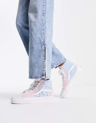 vans fiori blu