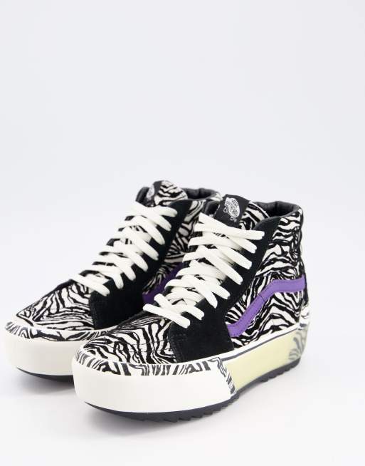 Vans zebre noir et on sale blanc