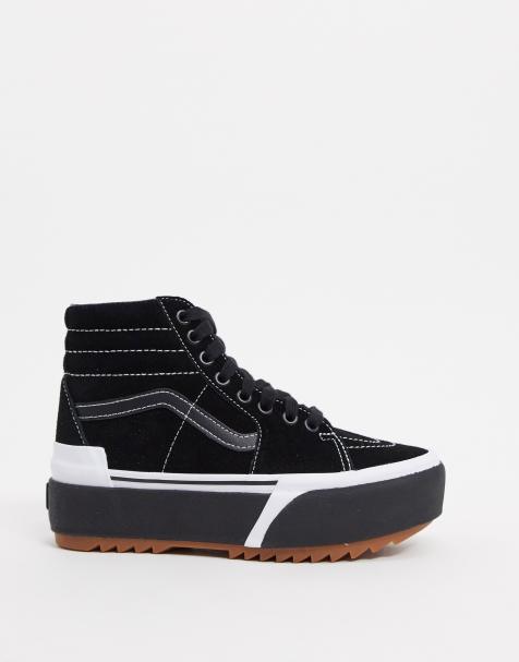 Vans - SK8-Hi Stacked - Baskets en daim - Noir