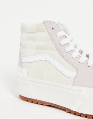 vans sk8 hi stacked beige