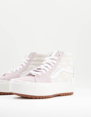 checkered vans high