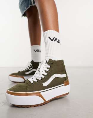 Vans best sale platform green