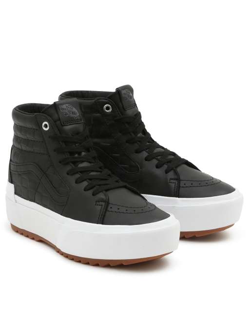 Vans SK8 Hi Stacked trainers in black