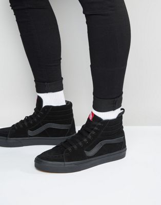 Vans Sk8-Hi suede sneakers in black 