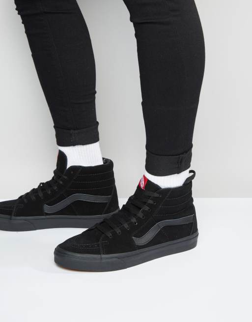 Vans high 2025 top black suede