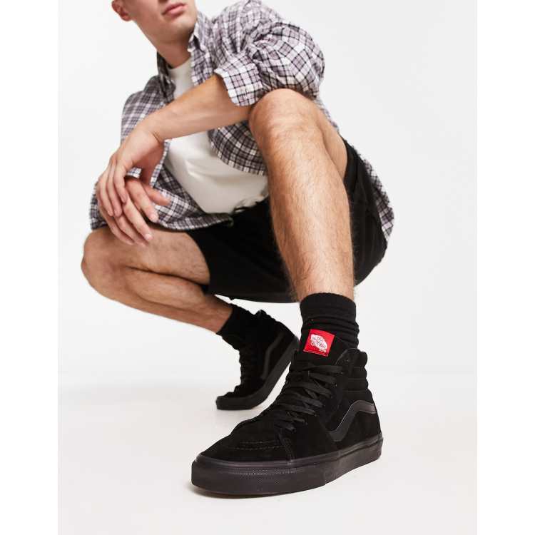 heel veel jogger Continentaal Vans Sk8-Hi suede sneakers in black | ASOS