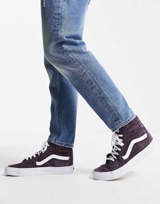 Burgundy and blue clearance vans