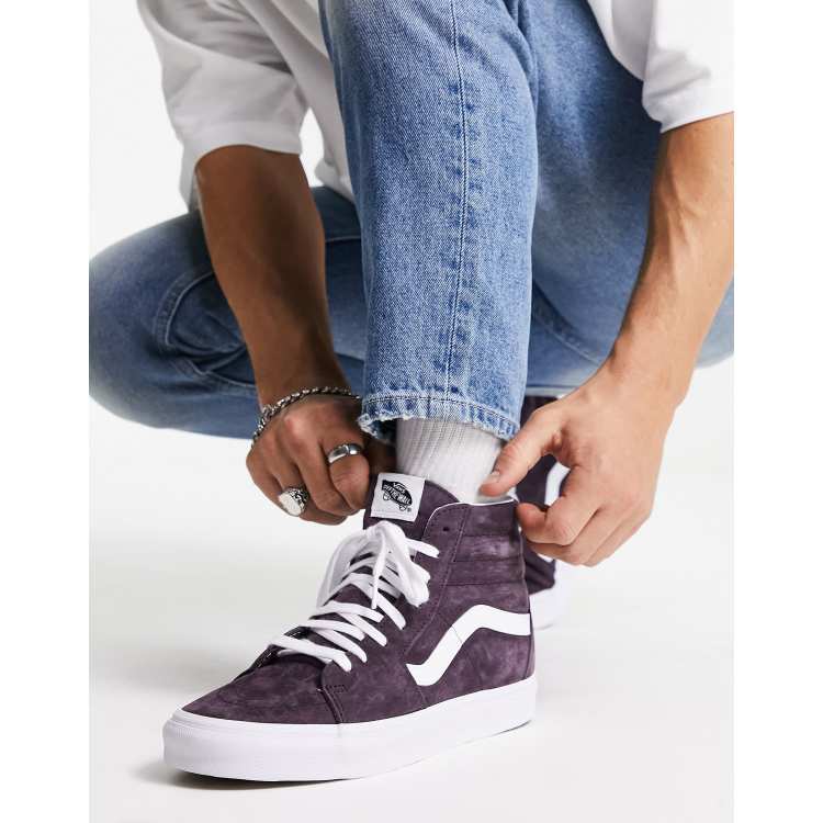 gray high tops vans