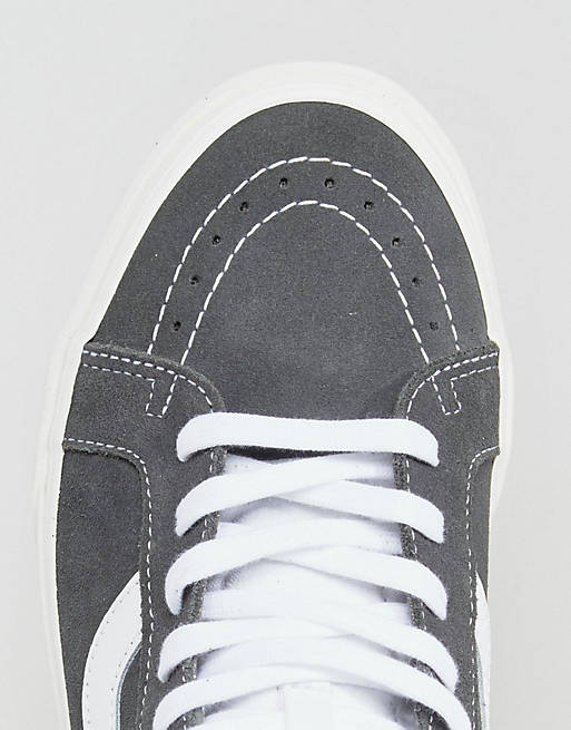 Vans Sk8-Hi Suede Sneakers In Gray VA2XSBORW | ASOS