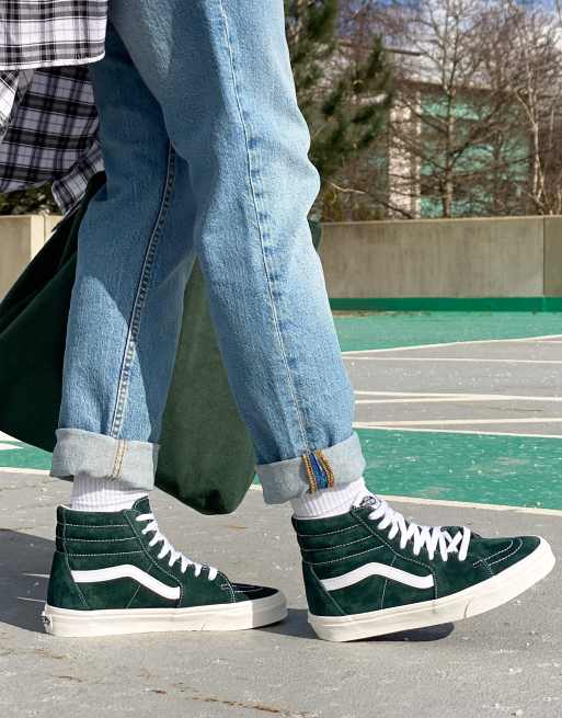 Vans hotsell hi green