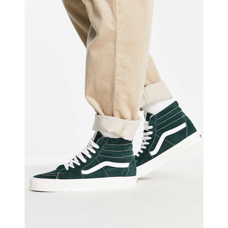 green suede vans high tops