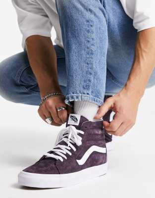 Vans Sk8-hi Suede Sneakers In Purple-red