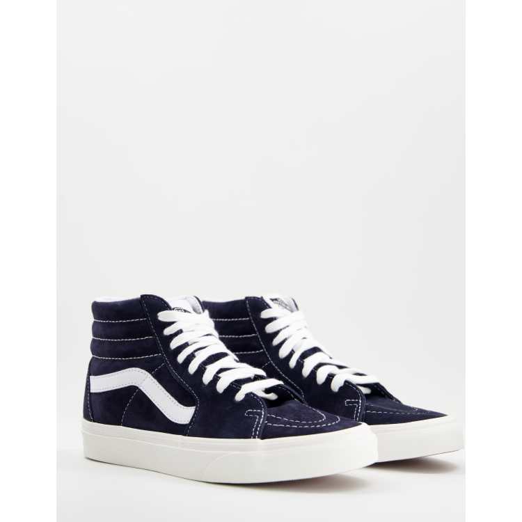Vans SK8 Hi suede trainers in blue ASOS