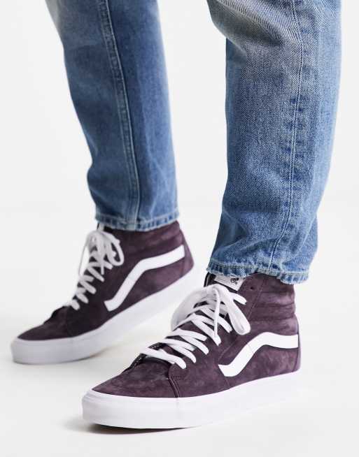 High top vans store burgundy and blue