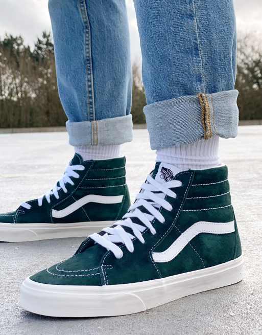 Green vans sale high top sneakers