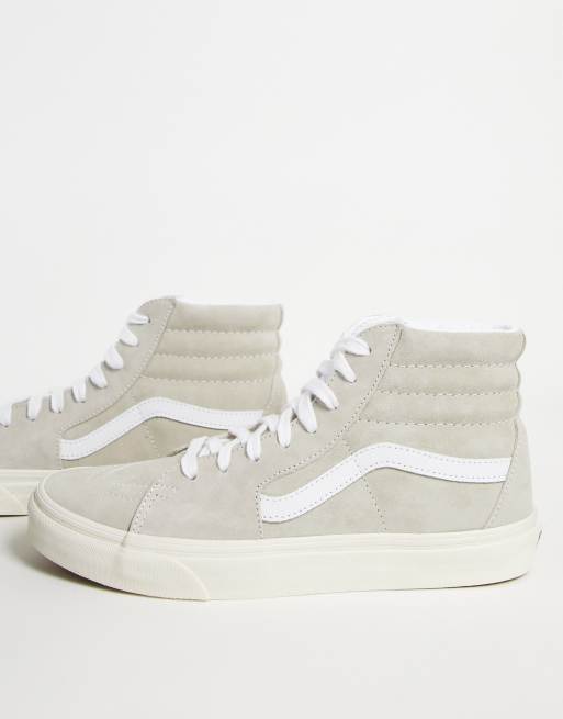 Vans Sk8-Hi suede trainers in oatmeal | ASOS