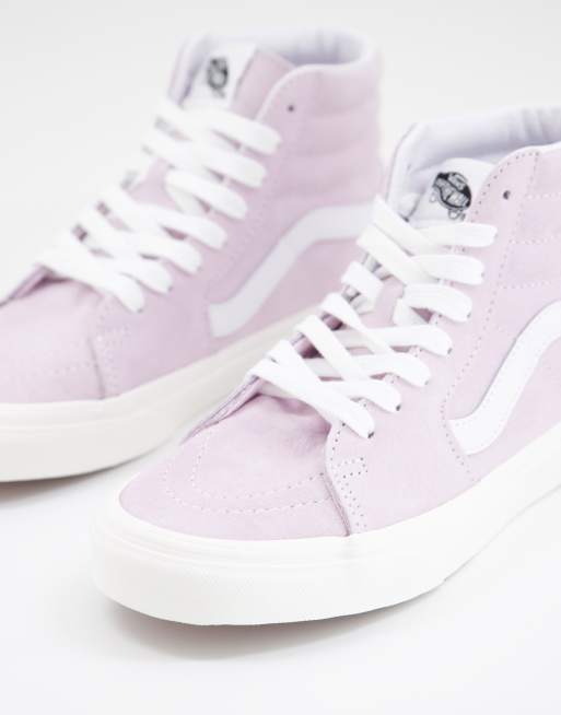 Pink suede high outlet top vans