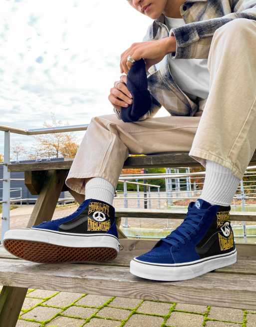 Vans sk8 hi online blauw