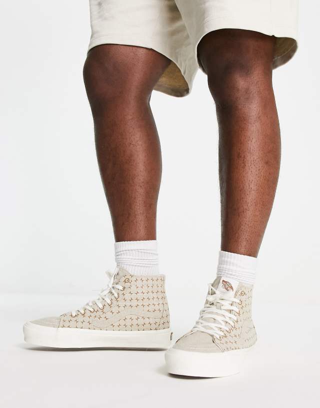 Vans SK8-Hi Tapered checkerboard sneakers in beige